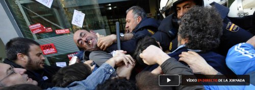 Piquetes y policía. Santander