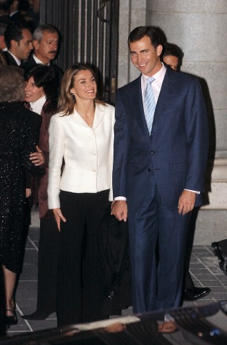 Letizia y Felipe en su primera aparición pública  juntos