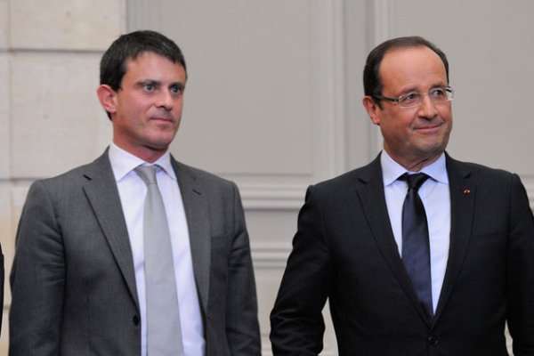 Valls y Hollande, primer ministro  y presidente de Francia, respectivamente 