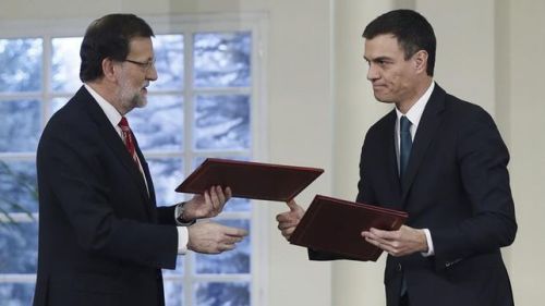 Rajoy y Sánches firman el que llaman Pacto Antiterrorista