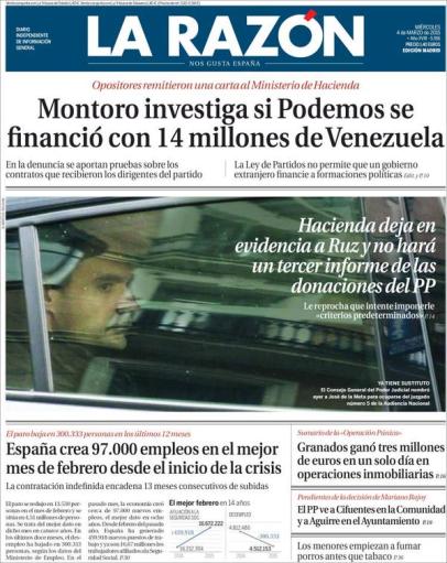 La Razón. 4 de Marzo de 2015